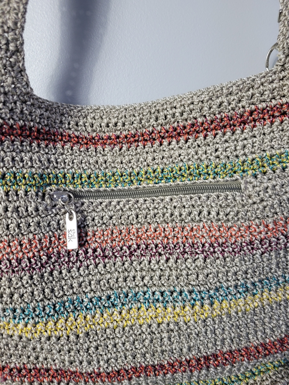 The Sak Multicolor Crochet Crossbody Bag - Gray Base - Picture 6 of 6